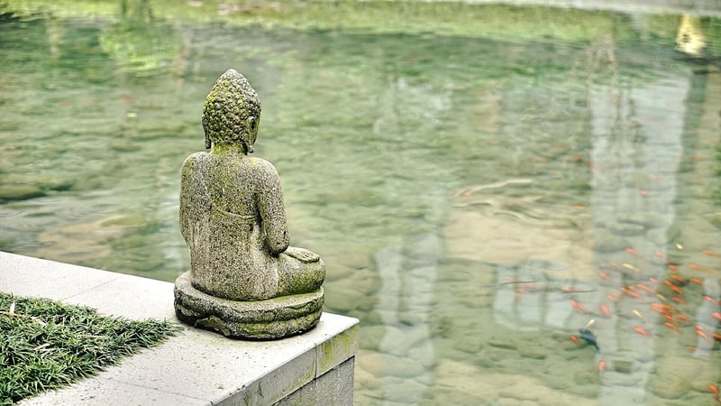Buddha statue meditating